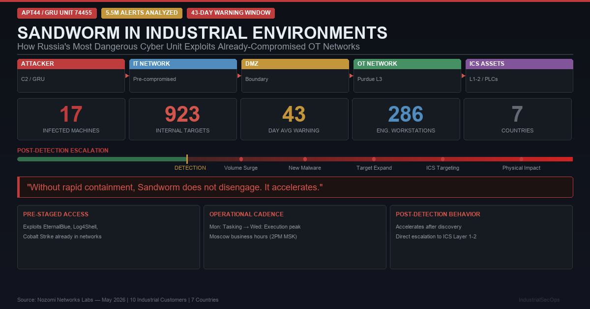 Sandworm Doesn’t Need Zero-Days: Russia’s Most Dangerous Cyber Unit Exploits Already-Compromised Industrial Environments
